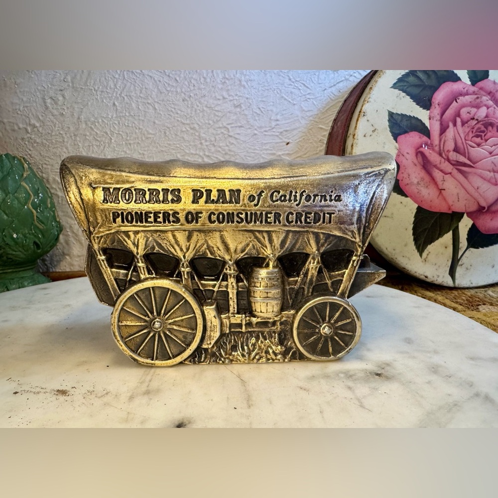 VTG - Morris Plan of California - Brass Piggy Bank